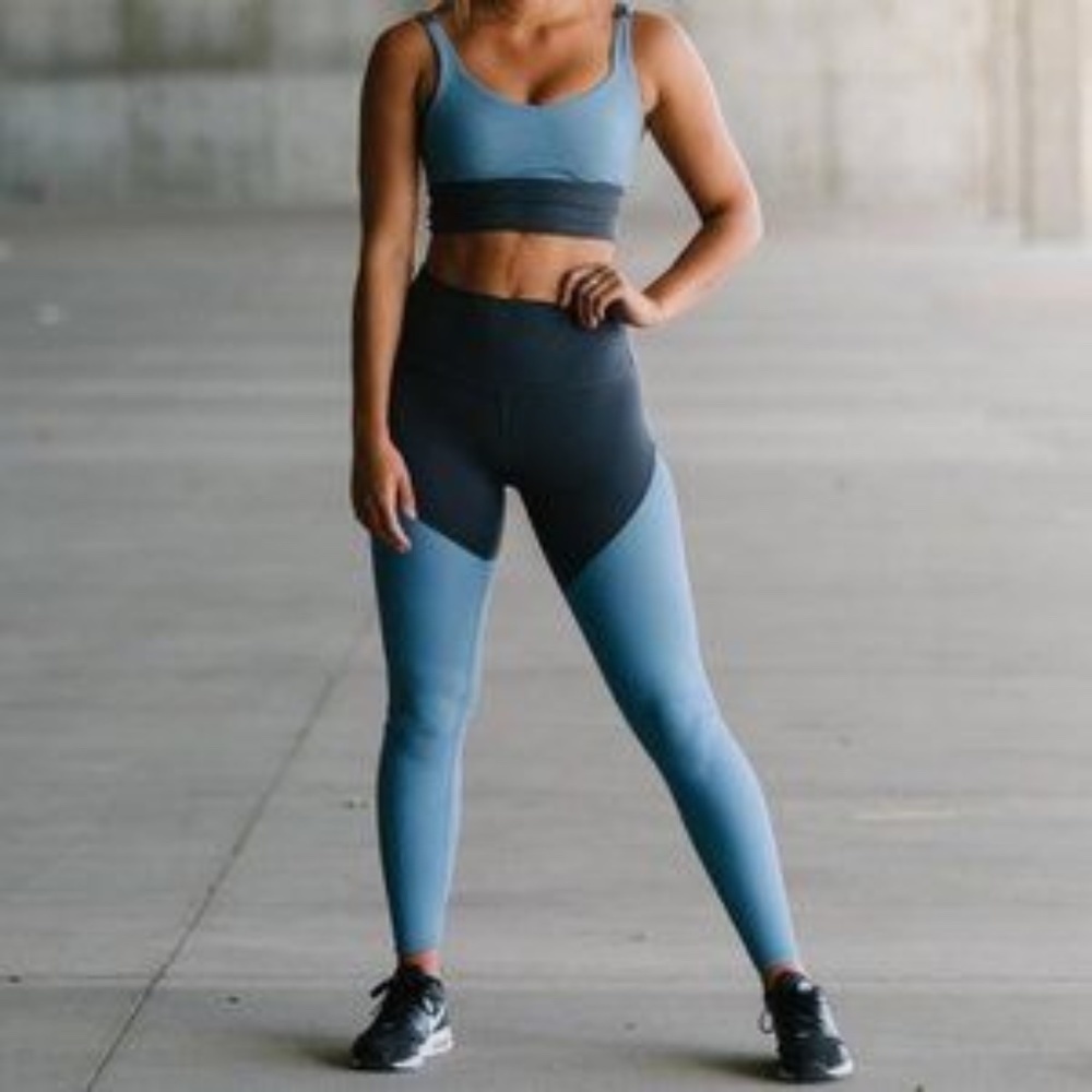 ZYIA Storm Parallel Luxe Hi-Rise Ruched Leggings, Size 16-18